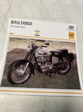 Royal Enfield 250 crusader sport 1957 fiche carte moto de collection Atlas