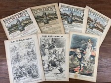 14x Revues LE PELERIN (1896) Tsar Nicolas Leon XIII Caricatures & Gravures etc..