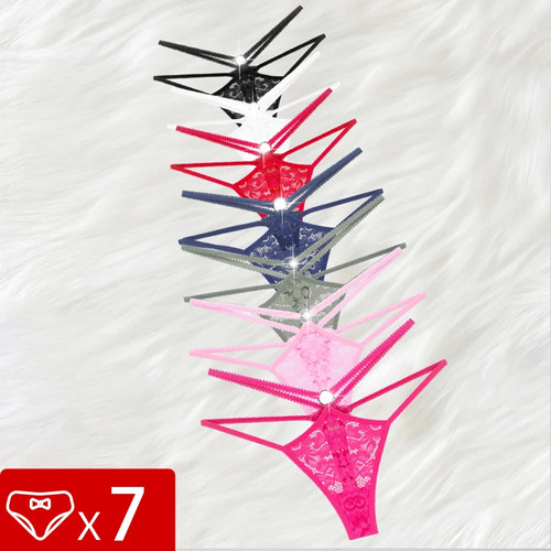Lot strings en dentelle - lot,
