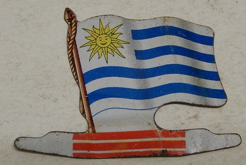Plaque drapeau métal uruguay - plaque,