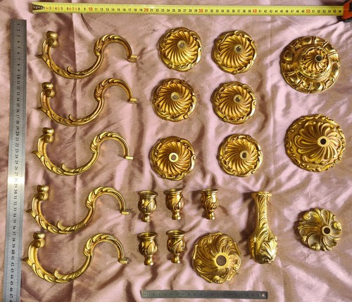 Lot pièces bronze doré - bronze,