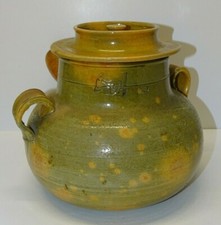 -POT TERRE CUITE EMAILLEE AVEC