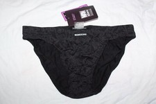 Slip Brazil Brief Homme MANSTORE noir imprimé Ref M248 Aras - Taille L