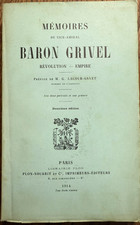MEMOIRES DU VICE AMIRAL BARON GRIVEL - Révolution - Empire - Marine