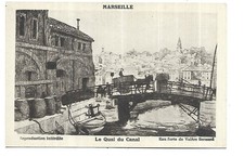 13  MARSEILLE  EAU FORTE DE VALERE BERNARD LE QUAI DU CANAL