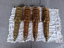 ANCIENNES GARNITURES ORNEMENTS CHUTES X 4  EN BRONZE MEUBLE AMEUBLEMENT
