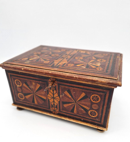 Ancien coffret marqueterie - coffret,