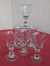 6 anciens petits verres à