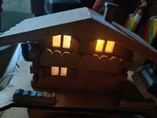 Mini Chalet De Noël, nouvel an  Lumineux Vintage