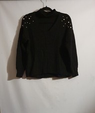 Pull noir à perles Taille M 