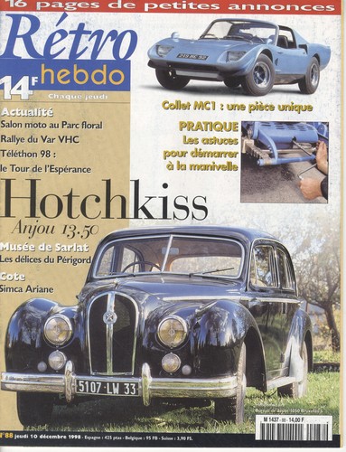 Retro hebdo 12 1998 - hebdo, n°88