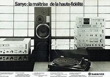 Publicité Advertising 057  1978  Sanyo (2p)  hi-fi platine  ampli