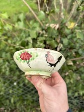 Bol Ancien Chinois Coq Old Antique Chinese
