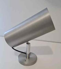 Applique spots murale vintage tubulaire en aluminium brossé datant des années 70