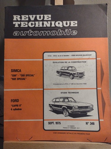 Revue technique automobile - revue,