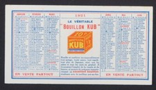 1921 Calendrier Le véritable