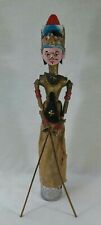 Ancienne marionnette en bois peint Personnage WAYANG GOLEK Indonésie Java