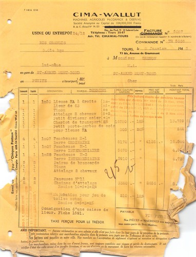 1943 machines agricoles cima - machines,