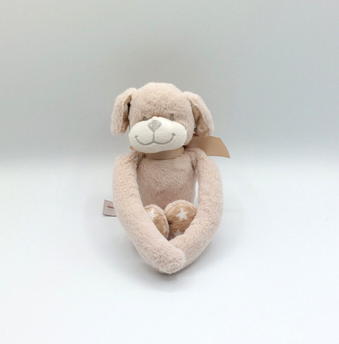 Peluche doudou chien beige