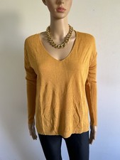 Pull jaune moutarde à manches