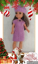 Vêtements de poupée Nancy Famosa 42 cm robe culotte bonnet chausson 4 articles