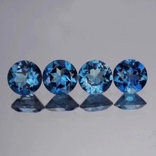 Lot de 4 Topazes bleue London
