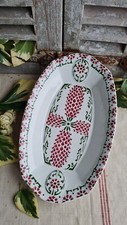 ANCIEN PLAT PORCELAINE DECORS