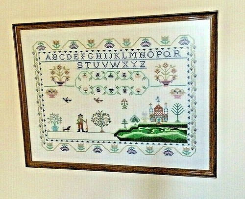 Tableau abécédaire brodé - tableau,