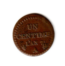 Un centime Dupré AN7 1799
