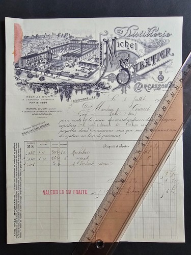 Lot factures distillerie - factures,