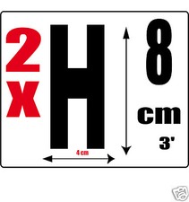 lot 2 lettres [H] Sticker