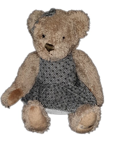 Peluche ours beige robe - beige, louise