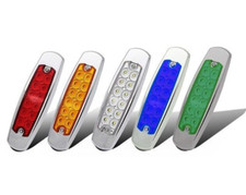 1 Feu De Gabarit 12 LED 12/24V Position Bleu Chromé Camping Car Camion PV