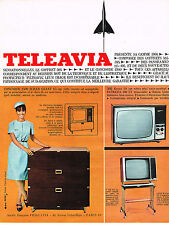 PUBLICITE ADVERTISING  1965   TELEAVIA  téléviseur