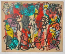 Isabelle Lanchon FR8 art brut, outsider, singulier, peinture, dessin