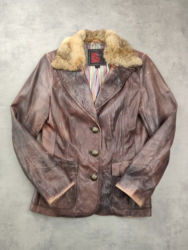 Redskins veste cuir marron