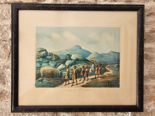 Tableau aquarelle sur papier - tableau,