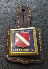 Insigne Armée Militaire Pucelle Cuir Ecole Militaire Strasbourg Signé Dargo (C7)
