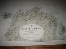 Ancienne Carte Marine BOCCHE di BONIFACIO Italie 1971