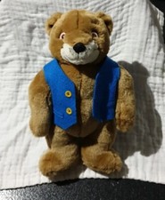 Peluche Doudou Ours Martin 33 Cm Ami De Franklin La Tortue Veste Bleu Etat Neuf