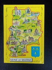 SEINE ET MARNE CARTE DU DÉPARTEMENT DIFFÉRENTES VUES 