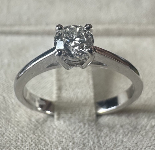 Bague solitaire blanc - bague, en