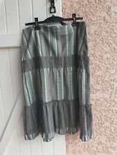 Jupe neuve marque  RENATTO BENE  taille 46 BLEU TURQUOISE ET GRIS  FEMME  **+