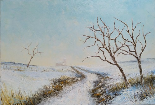 Tableau huile sur toile - ,