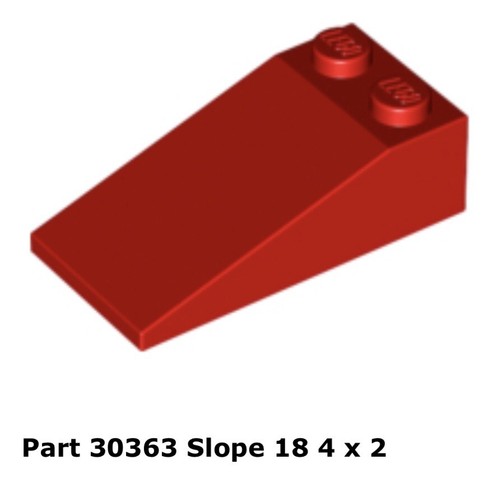 Lego 30363 red slope - 4, x