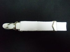 1 Porte Jarretelle à l'unité blanc à coudre couture élastique métal solide rétro