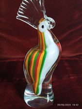 Grand PERROQUET / CACATOÈS en VERRE MURANO Couleur Arc-en-ciel - 