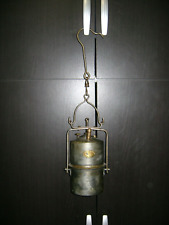 OUTIL ANCIEN , Lampe de Mineur acétylène. 51 cm, fût 20 cm  diamètre 10cm 1,7 kg