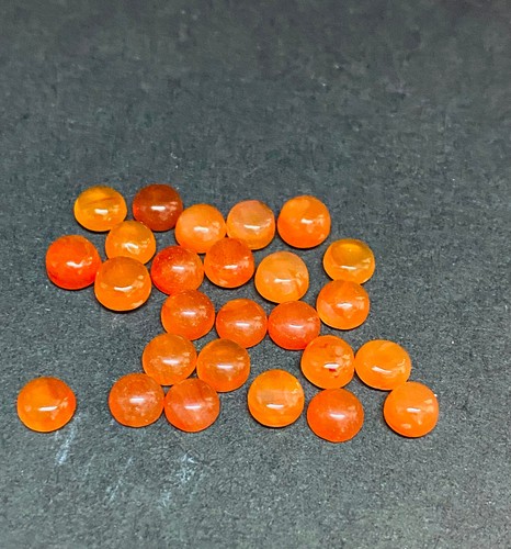 Cabochons ronds cornaline - cabochons,