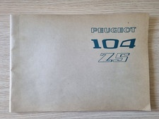 catalogue presentation caracteristiques technique original PEUGEOT 104 ZS 1975
